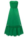 New holiday style solid color tube top casual dress