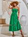 New holiday style solid color tube top casual dress