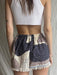 Lace Trimmed Printed Shorts for Stylish Spring-Summer Dressing