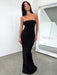 Sultry Backless Slit Cocktail Dress with Tube Top