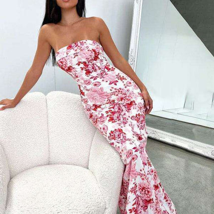 Tempting Backless Slit Maxi Evening Dress