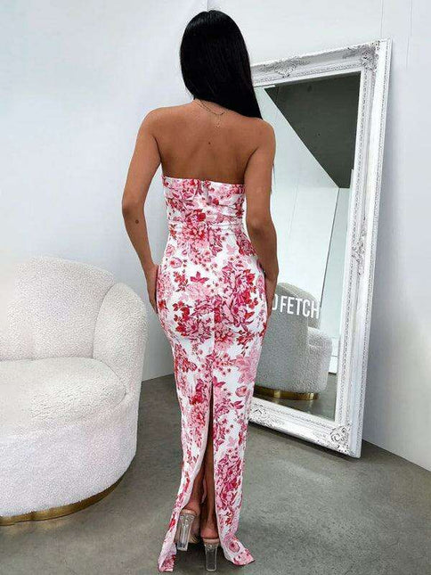 Tempting Backless Slit Maxi Evening Dress