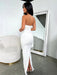Sultry Backless Slit Cocktail Dress with Tube Top