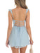 New suspender pleated lace back strappy dress