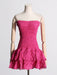Enchanting Ruffled Embroidered Tube Top A-Line Dress