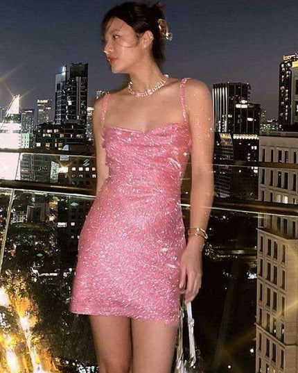 Seductive Knit Suspender Dress for Chic Style