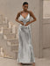 Striking Backless Fishtail Evening Gown