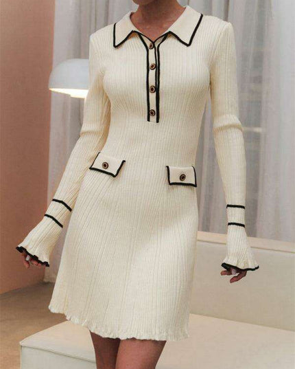 Elegant Modern Lapel Dress: A Fusion of Classic Charm and Trendy Style