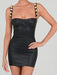 Sultry Boat Neck Strapless Dress with Refined Coverage