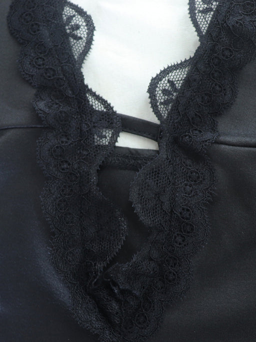 New sling hollow street trendy lace splicing slit hip dress