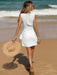 Resort Chic Lace-Up Sleeveless Summer Dress