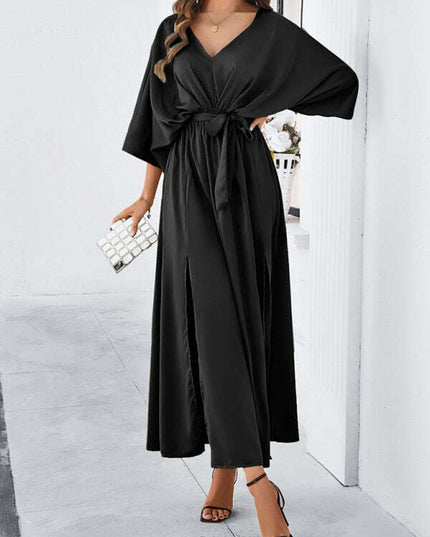 Women's new style elegant V-neck loose dress