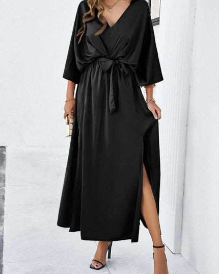 Women's new style elegant V-neck loose dress