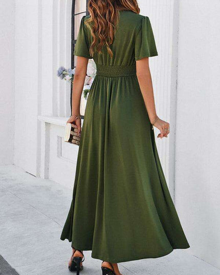 Effortless Chic V-Neck Maxi Dress - Elegant Style for Every Occasion