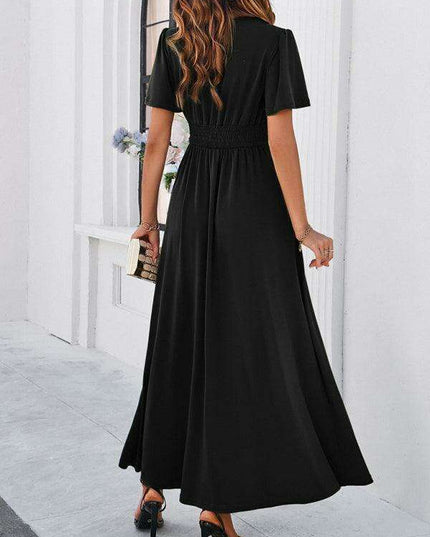 Effortless Chic V-Neck Maxi Dress - Elegant Style for Every Occasion
