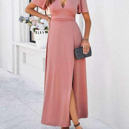 Effortless Chic V-Neck Maxi Dress - Elegant Style for Every Occasion
