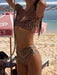 Fashion Sexy Women's Leopard Print Bikini Set Resort Beach Swimsuit