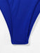 Split Bandeau Strap Bikini Set - Solid Color Multi-Colored Swimsuit
