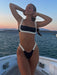 Glamorous Split Design Beach Swimsuit with Tube Top
