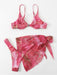 New marble tie-dye three-piece bikini set