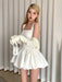 Fluffy Waist Slimming Sleeveless Square Neck Dress and Skirt - Elegant Polyester Design