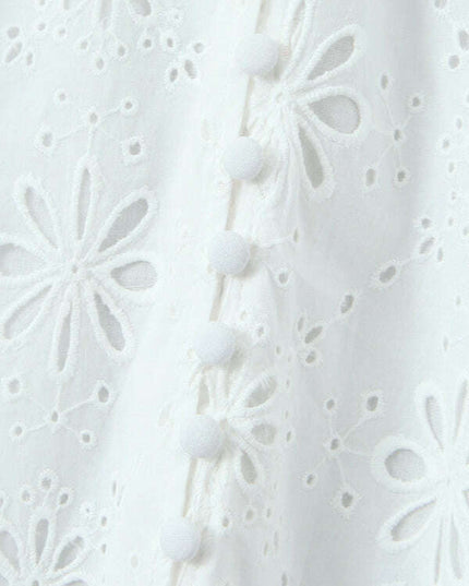 French one-shoulder breasted lace hollow backless sexy short dress