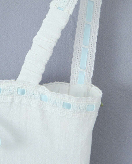 New lace suspender square neck cute mini dress