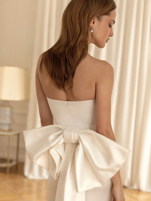 Elegant White Tube Top Dress for Women