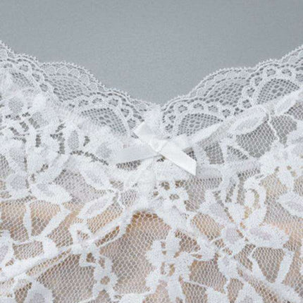 Seductive Lace Elegance Mini Dress with Unique Cut-Out Straps