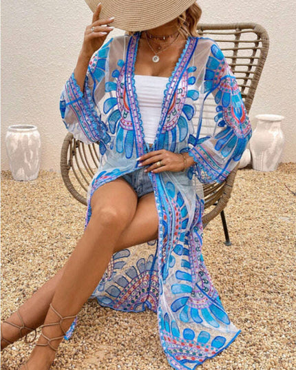New Beach Skirt Casual Vacation Lace Cardigan Bikini Swimsuit Cover-Up Sun Protection Wear