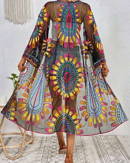 New Beach Skirt Casual Vacation Lace Cardigan Bikini Swimsuit Cover-Up Sun Protection Wear