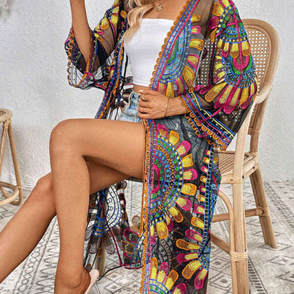 New Beach Skirt Casual Vacation Lace Cardigan Bikini Swimsuit Cover-Up Sun Protection Wear