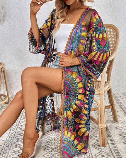 New Beach Skirt Casual Vacation Lace Cardigan Bikini Swimsuit Cover-Up Sun Protection Wear