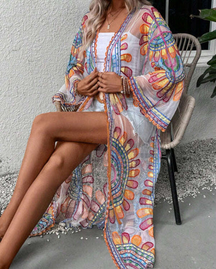 New Beach Skirt Casual Vacation Lace Cardigan Bikini Swimsuit Cover-Up Sun Protection Wear