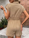 New Commuting Jumpsuit Lace Up High Waist Lapel Jumpsuit