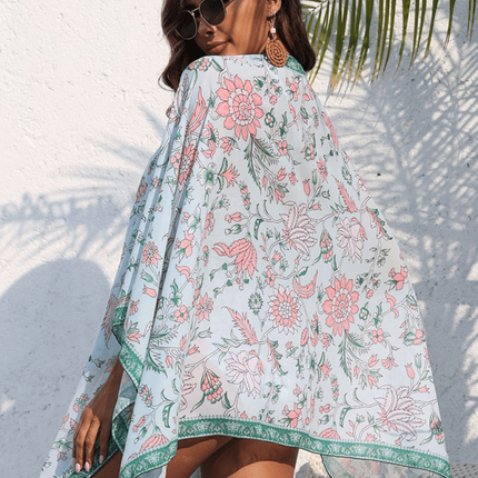 New swimsuit with resort floral print swimsuit shawl (swimsuit not included)