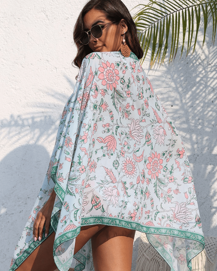 New swimsuit with resort floral print swimsuit shawl (swimsuit not included)