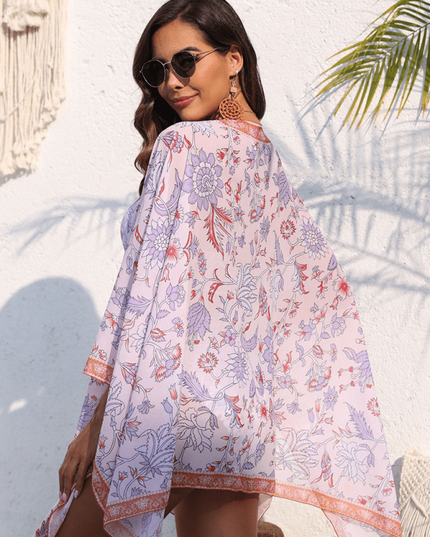 New swimsuit with resort floral print swimsuit shawl (swimsuit not included)