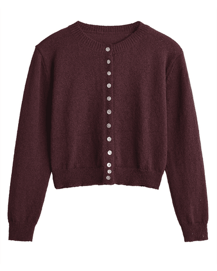 New street fashion round neck simple knitted jacket