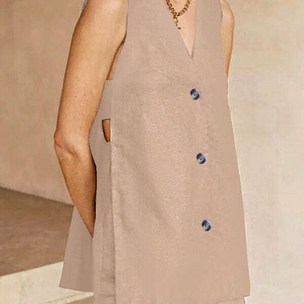 New style sleeveless shorts two-piece suit, fashionable and comfortable, can be worn as outdoor women's home clothes