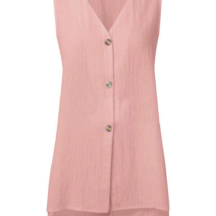 New style sleeveless shorts two-piece suit, fashionable and comfortable, can be worn as outdoor women's home clothes