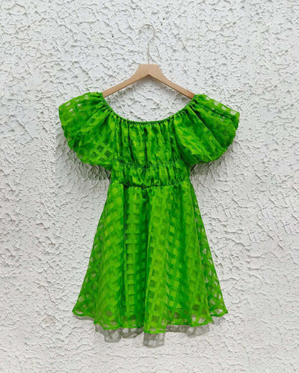 Ladies new fashion one shoulder lantern sleeve sexy backless dress