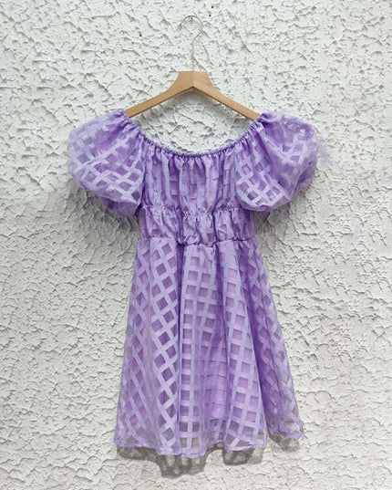 Ladies new fashion one shoulder lantern sleeve sexy backless dress