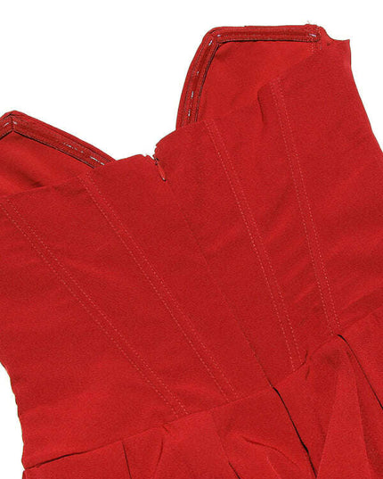 Ladies new sexy tube top backless herringbone waist dress