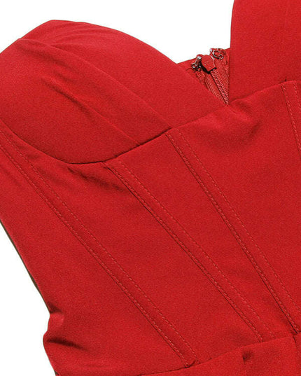 Ladies new sexy tube top backless herringbone waist dress