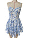 Printed Deep V Sleeveless Dress Strapless Cake Skirt