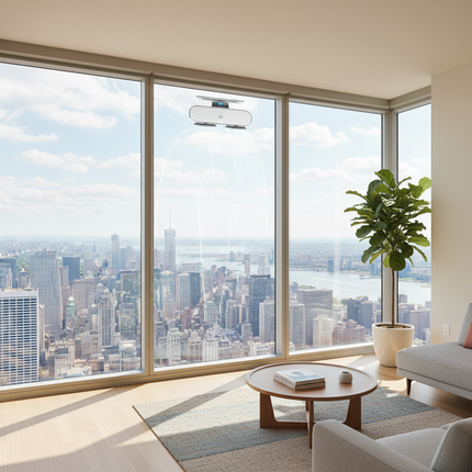 Ultra-Thin Robotic Window Cleaner with Remote Control | Très Elite