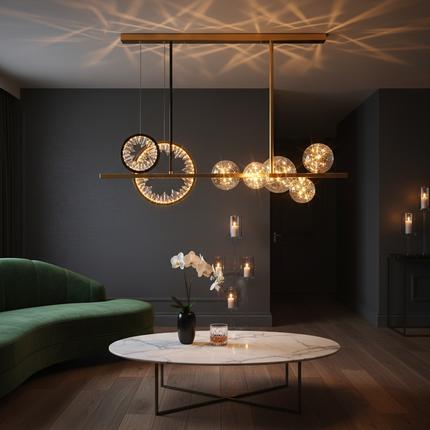 Peekaboo Studio Modern Crystal Table Lamps for Living Room & Bar