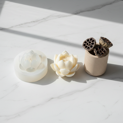 Lotus Flower Silicone Mould — Candles, Plaster Pots & Aromatherapy DIY | Très Elite