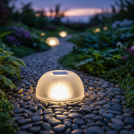 Solar Outdoor Ground Lamp — IP65 Waterproof, 8h Runtime, Warm/White/Colour